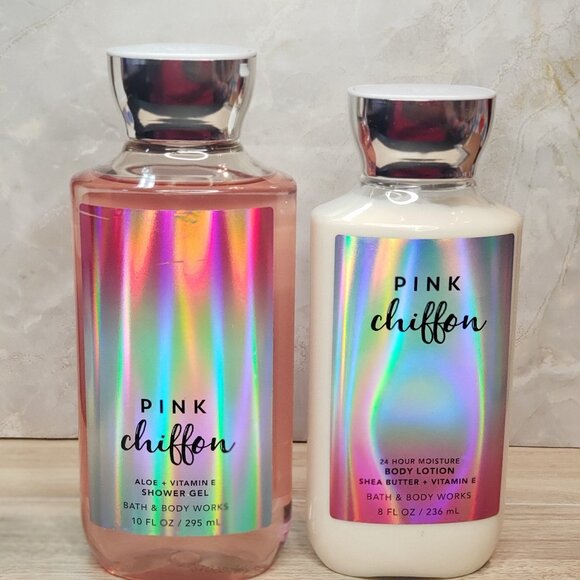 🆕Bath and Body Works Pink Chiffon Bundle/Lot - Picture 2 of 4